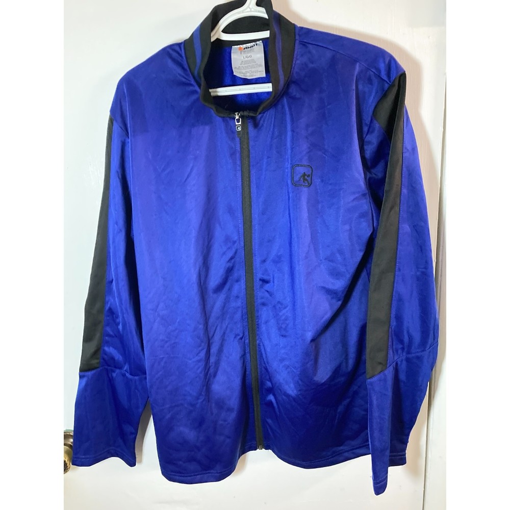Men's AND1 Blue Long-Sleeve Warm-Up Jacket - SIZE Medium (M)